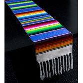 Fiesta Table Accessories Blue Woven Serape Table Runner Image